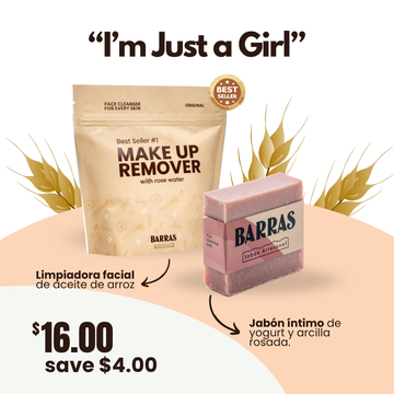 "I'm just a girl" Duo Soap Bars (Makeup Remover and Intimate Hygiene)