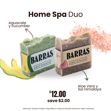 Home Spa Duo Soap Bars (Avocado and Aloe Vera)