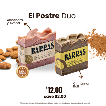 El Postre Duo Soap Bars (Almond and Cinnamon)