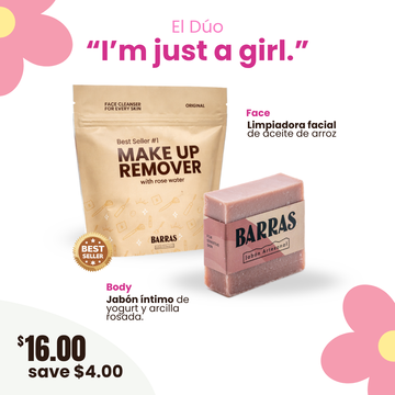 "I'm just a girl" Duo Soap Bars (Makeup Remover and Intimate Hygiene)